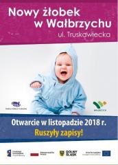 Rekrutacja kadry w Żłobku przy ul. Truskawieckiej w Wałbrzychu - na stanowisko pielęgniarka (1 etat)